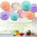 9 Pack Mixed Tissue Paper Pompom Pom Poms Hanging Garland Wedding Party Decor